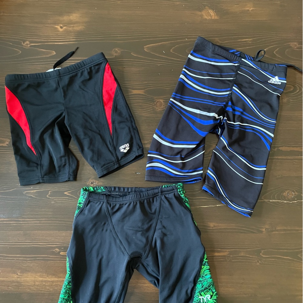 Set of three boys swim jammers